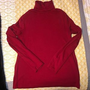 Basic Red Time and Tru Long-Sleeve Turtleneck